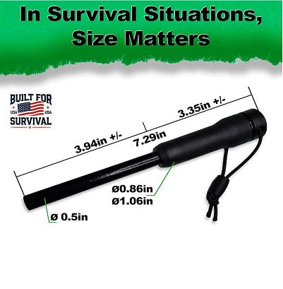 XXL Firesteel with Handle and Tinder Storage