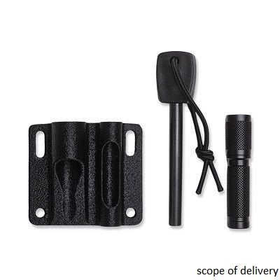 K4 Fire Steel Holder for Bushcraft Beaver & Survival Beaver including K4 EDC Mini flashlight